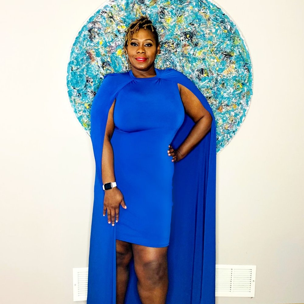 Midi Cape Dress